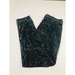 Carmar Women's Low Rise Straight Leg Black Acid Washed Jeans Size 26 Stretch